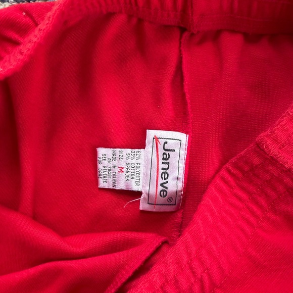 Vintage Red Stirrup Pants - Picture 2 of 3